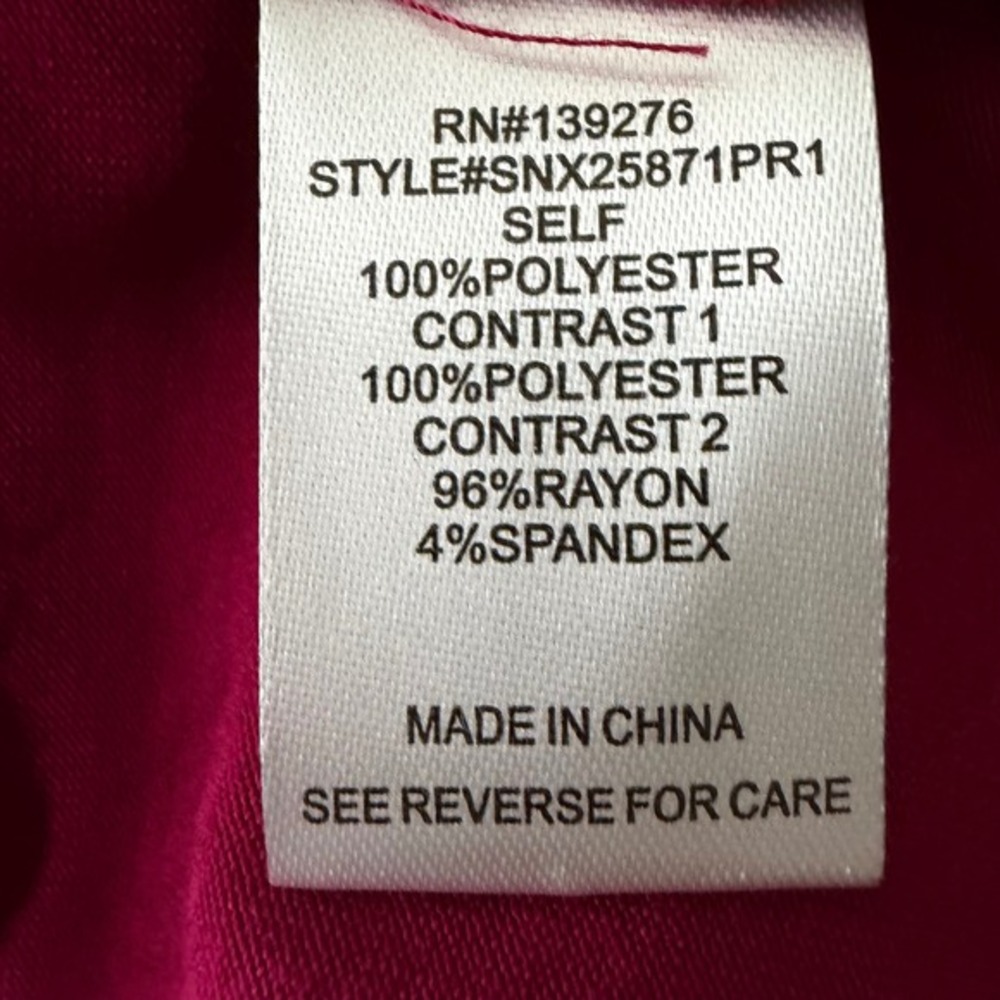 La Serein Women Magenta Pink V-Neck Chiffon Layered Blouse 2X NWT - Picture 7 of 7